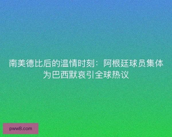 南美德比后的温情时刻：阿根廷球员集体为巴西默哀引全球热议